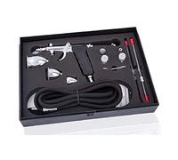 FENGDA Airbrush Gun, Pump Sprayer with 0.3mm, 0.5mm, 0.8mm Nozzles, Battery Powered, 1.5m Hose