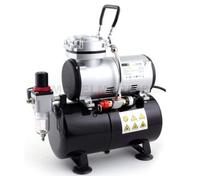 Fengda AS-186 Airbrush Mini Compressor with Air Reservoir, Single Piston Oil-Fre