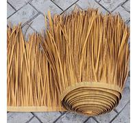 FENGDIAN 3m/5m/10m Mexican Straw Roof Thatch-Artificial HDPE Bushy and Realistic Palm Thatch Rolls for Tiki Hut Bar Garden Patio Gazebos Wall, Weatherproof/Retardant/Fireproof A1 10m/394in