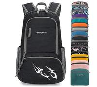 FENGDONG 35L Lightweight Foldable Waterproof Packable Travel Hiking Backpack Daypack for men women Black