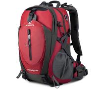 FENGDONG 40L Waterproof Lightweight Hiking,Camping,Travel Backpack for Men Women Red