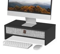 Fenge Monitor Stand Riser With linen Drawer,Max Load Capacity 20KG,Black