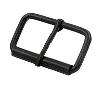 Fenggtonqii 1.5'' x 0.8'' Roller Pin Buckles Handmade Hardware for Bags Leather Belt Webbing Straps, Black - Pack of 6