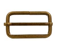 Fenggtonqii Metal Slide Adjuster Buckle Tri-Glides with Movable Center Bar, for Adjustable Straps, Non Welded, 1.5" x 0.8", Bronze, Pack of 20