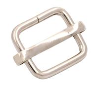 Fenggtonqii Metal Slide Adjuster Buckle Tri-Glides with Movable Center Bar, for Adjustable Straps, Non Welded, 0.5" x 0.4", Silvery, Pack of 30
