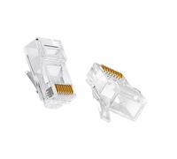 FENGHAISHUN RJ45 Cat6 Network Plug Adapter 8P8C Cat 6/6E RJ45 20pcs | Non-Pass Through Connector Gold Plated Ends for Stranded UTP Solid Network Cable