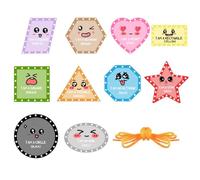 FENGHERUIA 10 Pack Springtime Lacing Cards Double Sided Sewing Cards with Colorful Laces Lacing for Develops Hand-Eye Coordination & Fine Motor Skill (Shape)