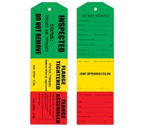 FENGHERUIA 3-Torque Inspected Record Tag 2.75×7.9 Inch Inspected Equipment Hang-Tag Safety Inspection Tag Recording 50 Pack