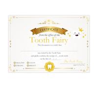 FENGHERUIA 50 Pack Tooth Fairy Paper Certificate 4×6 Inch Tooth Certificate for Kids