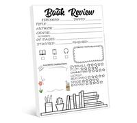 FENGHERUIA Book Review Notepad 5×8 Inch Reading Journals for Book Lovers&Readers Book Lover Notepad Reading Log for Readers to Review&Reading Tracker,Students(50 sheets)