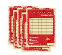 FENGHERUIA Chili Cook off Score Cards 5×7 Inch Scorecard for Chili Competition Chili Judging Ballots for Your Chili Cook-off(50 Pack)