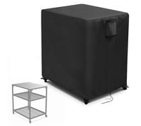 Fenghome Outdoor Pizza Oven Table Cover, Prep Grilling Table Cover for Ooni Medium Table/Grill Table, Waterproof Pizza Oven Stand Covers Pizza Oven Accessories - 83x63x90cm (Black)