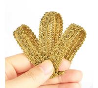 Fenghuangwu 6.5/13 Yard Handmade Basic Trim, 1.5 cm/0.59 Inch Diameter Gimp Braid for DIY, Décor…Dark Gold