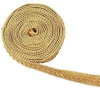 Fenghuangwu 6.5 Yard Handmade Basic Trim 2 cm/0.78 Inch Diameter Gimp Braid for DIY Décor (Gold)