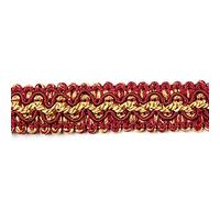 Fenghuangwu 6.5 Yard Handmade Basic Trim 2 cm/0.78 Inch Diameter Gimp Braid for DIY Décor (Red)