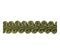 Fenghuangwu Braid Trim 1/2 inch 13.6 Yards French Gimp Basic Sewing Polyester DIY Crafts Costume Home Decorative (Green)