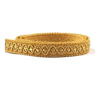 Fenghuangwu Braid Trim 10 Yard Handmade Basic Fabric Trim 1.5 cm/0.59 Inch Diameter Gimp Braid for Sewing Polyester Hand DIY Crafts Costume Home Decorative (Gold, 10 Yards)