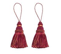 Fenghuangwu Colorful Tassel Key Tassel DIY Accessories for Curtain and Home Decoration (Mix red, 2P)