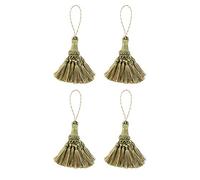 Fenghuangwu Set of 4 Elegant Polyester Tassel Colorful Craft Tassels Charms Key Tassel DIY Accessories for Curtain and Home Decor (Green)