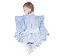 FENGHUO Personalized Baby Blanket for Boy,100 * 100cm,Customized Baby Blanket with Embroidered Name/Date/Pattern,Welcome
