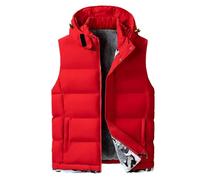 FENGJIAREN Sleeveless Body Warmer Jacket - Fleece Thickened Body Warmer Casual Red Down Vest,Camouflage Hem Winter Sleeveless Gilets Men'S Outdoor Gilet Plus Size 9Xl,As Shown,6Xl