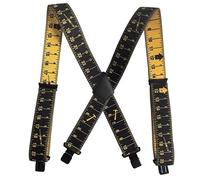 FENGJINGJIACHENG Elasticated Braces for Men, Heavy Duty Braces Work Tool Belt Suspenders X Shape Adjustable Straps with 4PCS Strong Clips for Hunting, Shooting, Fishing, Field Sports