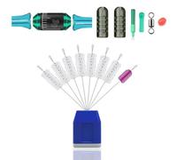 FENGJINGJIACHENG Rubbers Fishing Bobber Stopper 7 in 1 Fishing Floats Stops Set, Olive type Float Stops for Coarse Fishing Size XL Fishing Beads 5 to 8mm Line Stops Fishiing