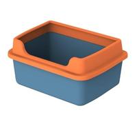 FENGJISUN Cat Litter Tray Cat Litter Box Cat Kitten Litter Pan Portable Removable High Sides Pet Litter Tray Cat With Frame For Small Animals Kitty Litter Tray(Blue)