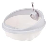FENGJISUN Cat Litter Tray Cat Litter Box Cat Litter Box Heighten Easy To Clean Sand Box Cat Litter Container Bedpan Privacy Pet Litter Tray Kitty Litter Tray(Grey)