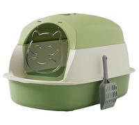 FENGJISUN Cat Litter Tray Cat Litter Box Cat Litter Box With Lid, Covered Litter Box High Sides, Large Kitty Litter Box,Easy Clean Kitty Litter Tray(Grün)