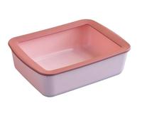 FENGJISUN Cat Litter Tray Cat Litter Box Rectangular Cat Litter Box Anti-Splash Cat Toilet Removable And Easy To Install For Kittens Kitty Litter Tray(Pink,48.5 cm)