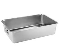 FENGJISUN Cat Litter Tray Cat Litter Box Stainless Steel Cat Rabbit Litter Box High Sides Multifunctional Smooth Surface And Easy To Clean Kitty Litter Tray(45x35x15 cm)
