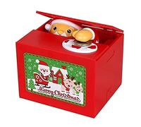 FENGJISUN Money Saving Box Christmas Piggy Bank Santa Claus Stealing Coin, Money Bank Saving Box Piggy Bank Decoration