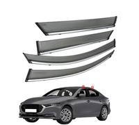 FENGJP Car Window Wind Deflectors for Mazda 3 Saloon BP 2020 2021 2022 2023, Window Wind Deflector Visor Rain Smoke Guards Automotive Accessories