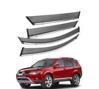 FENGJP Car Window Wind Deflectors for Mitsubishi Outlander MK2 2006-2012, Window Wind Deflector Visor Rain Smoke Guards Automotive Accessories