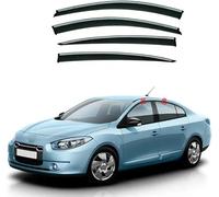 FENGJP Car Window Wind Deflectors for Renault Fluence ZE MK1 2009-2020, Window Wind Deflector Visor Rain Smoke Guards Automotive Accessories
