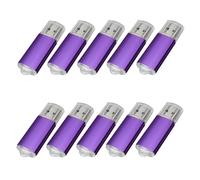 Fenglangrong 10 Pack Flash Drive 16GB USB Sticks, USB 2.0 Thumb Drives Bulk Flash Drive Pack 16GB Pendrive USB Memory Stick Zip Drive USB Sticks 10 Pack Purple