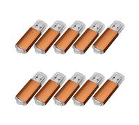 Fenglangrong 10 Pack Flash Drive 1GB USB Sticks, USB 2.0 Thumb Drives Bulk Flash Drive Pack 1GB Pendrive USB Memory Stick Zip Drive USB Sticks 10 Pack Orange