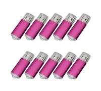 Fenglangrong 10 Pack Flash Drive 1GB USB Sticks, USB 2.0 Thumb Drives Bulk Flash Drive Pack 1GB Pendrive USB Memory Stick Zip Drive USB Sticks 10 Pack Pink