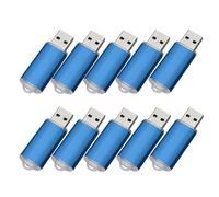 Fenglangrong 10 Pack Flash Drive 512MB USB Sticks, USB 2.0 Thumb Drives Bulk Flash Drive Pack 512MB Pendrive USB Memory Stick Zip Drive USB Sticks 10 Pack Blue