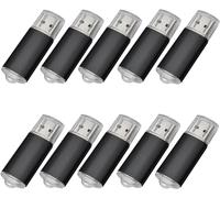 Fenglangrong 10 Pack Flash Drive 64GB USB Sticks, USB 2.0 Thumb Drives Bulk Flash Drive Pack 64GB Pendrive USB Memory Stick Zip Drive USB Sticks 10 Pack Black