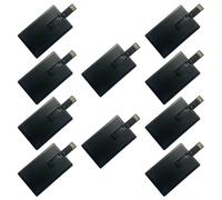 Fenglangrong 10 Pack USB Flash Drive, 2GB Credit Bank Black Card Shape Flash Drive Memory Stick U Disk Thumb Gift, for Data Backup, File Transfer