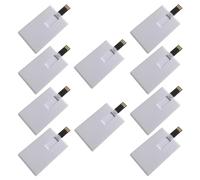 Fenglangrong 10 Pack USB Flash Drive, 32GB Credit Bank White Card Shape Flash Drive Memory Stick U Disk Thumb Gift, for Data Backup, File Transfer