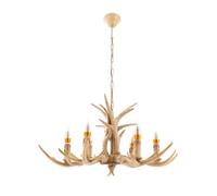 FENGLY 6-Light Antler Chandelier with 6X E14 Bulbs, Efficiency Class E