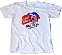 FENGMI KEMENG Vintage Bazooka Joe Club Bubble Gum Decal T-Shirt - ToppsRetro! White