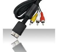 FENGRUI 1.8M/6Ft AV Cable for PS1 PS2 PS3,Audio and Video RCA Cable,AV to RCACable Composite lead Audio HD Video TV Cord Compatible with PS 1/2/3 for TV Games(Black,1 Piece)