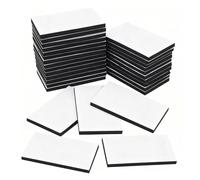 FENGRUI 50 Pcs Black Double Sided Sticky Pads,Quality Self Adhesive Plate Adhesive Foam Pads Strong Double Sided Sticky Pads for Outdoor Indoor Mounting 50x30mm