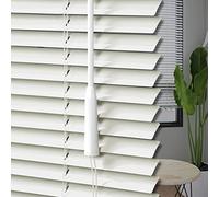 FENGSHOUU Aluminium Venetian Blinds,White Aluminum Horizontal Venetian Window Blind,25mm Metal Slats Curtains,Twist Open Close,for Kitchen,Office,Bathroom,Bedroom,Custom (W145xH90cm(57x36in))
