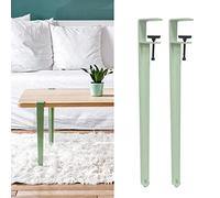 FENGSHOUU Metal Clamp Leg,F-Shaped Furniture Coffee Table Bar Legs,for DIY Console,No Punching Design to Protect The Desktop,with Floor Protectors (71cm(27.9in),Green)