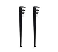 FENGSHOUU Metal Clamp Leg,F-Shaped Furniture Coffee Table Bar Legs,for DIY Console,No Punching Design to Protect The Desktop,with Floor Protectors (40cm(15.7in),Black)